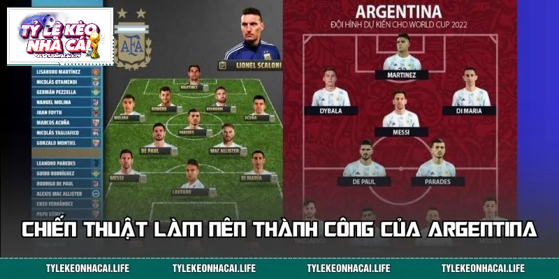 Chiến thuật cốt lõi đưa đội tuyển Argentina đến thành công